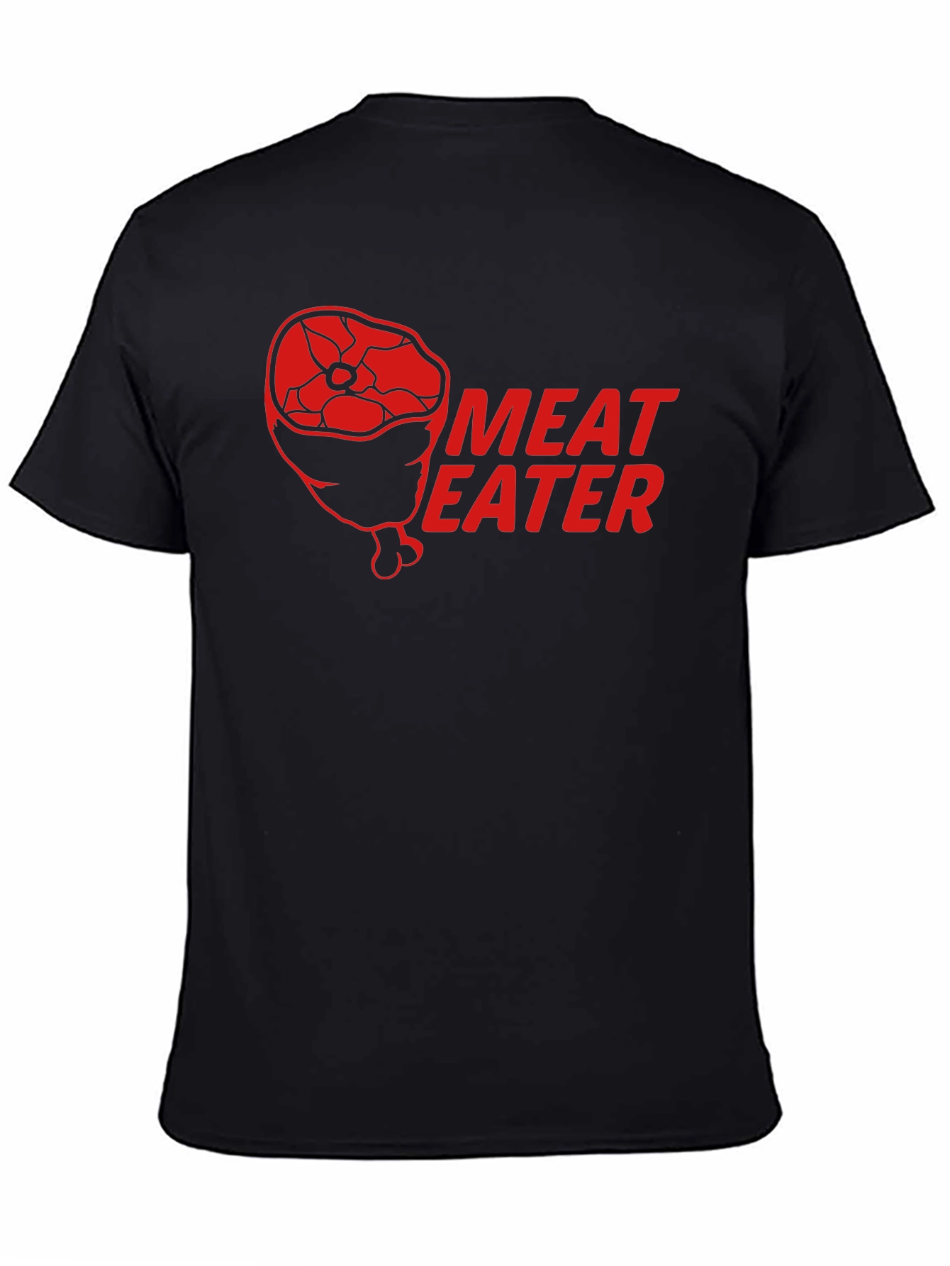 Meat Eater Graphic Print Black T-Shirt