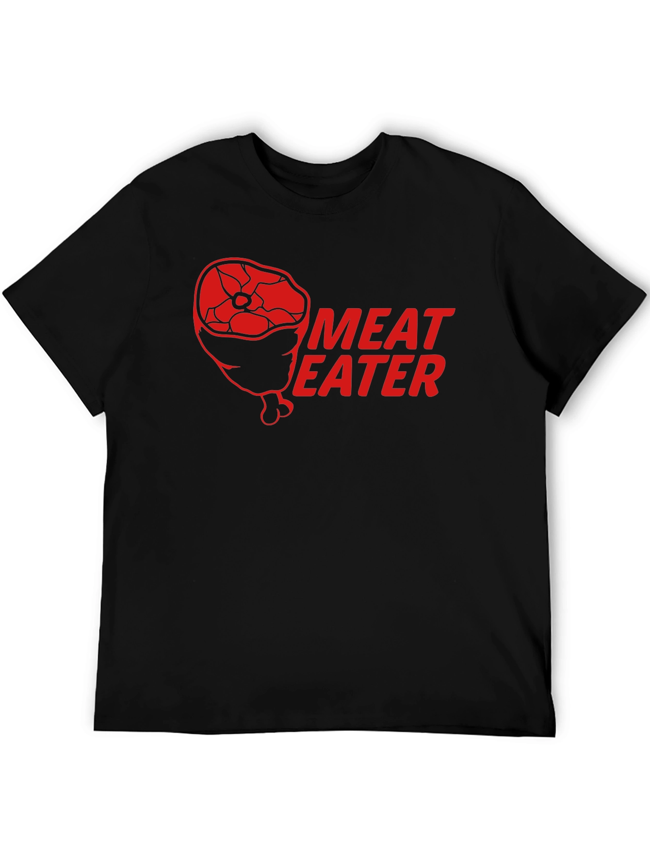 Meat Eater Graphic Print Black T-Shirt