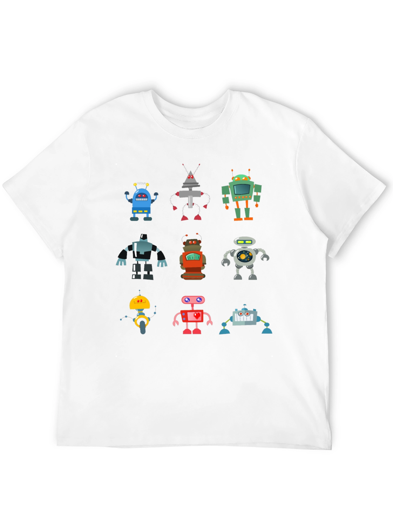 Fun Robot T-Shirt - Black Cotton Graphic Tee