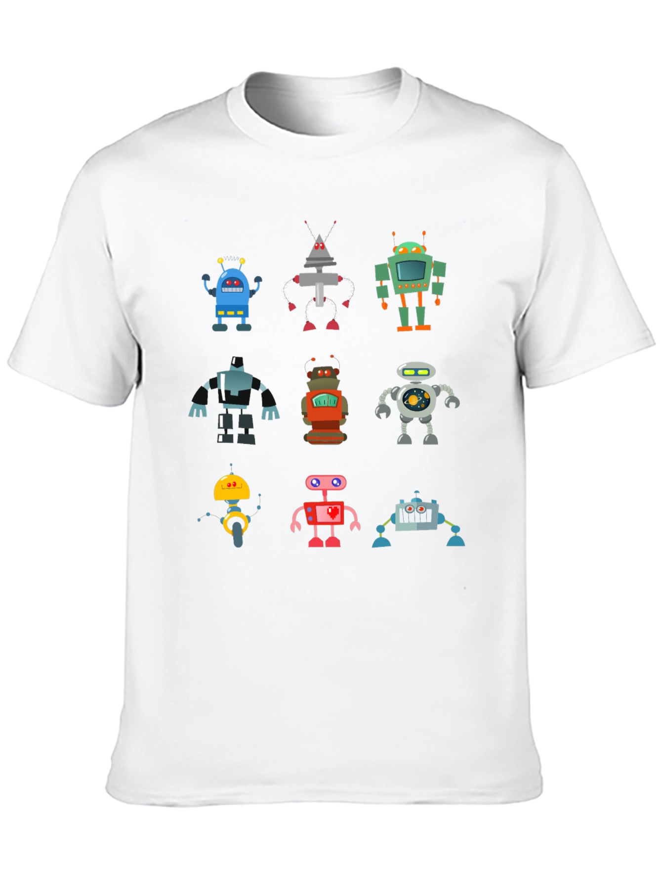 Fun Robot T-Shirt - Black Cotton Graphic Tee