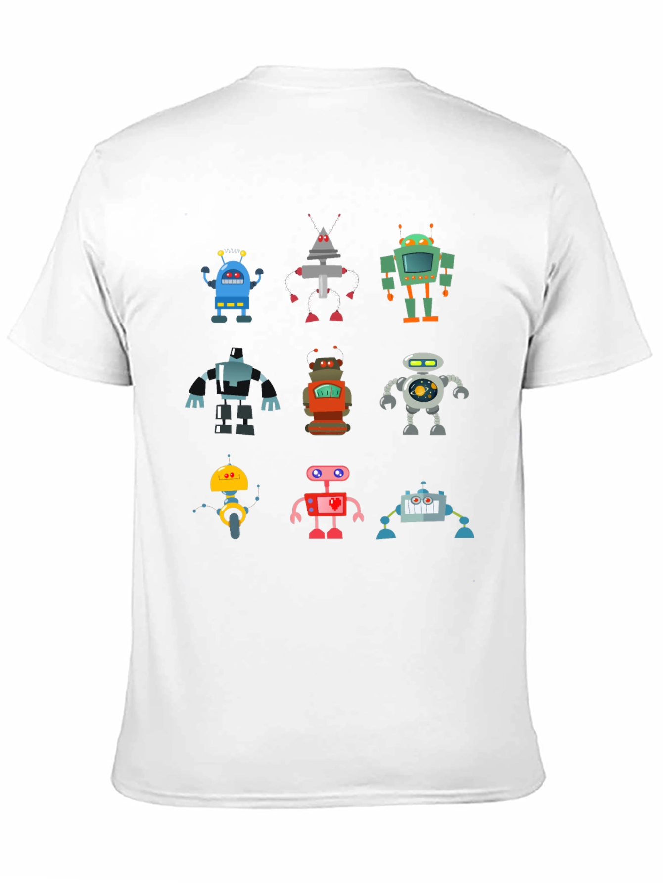 Fun Robot T-Shirt - Black Cotton Graphic Tee