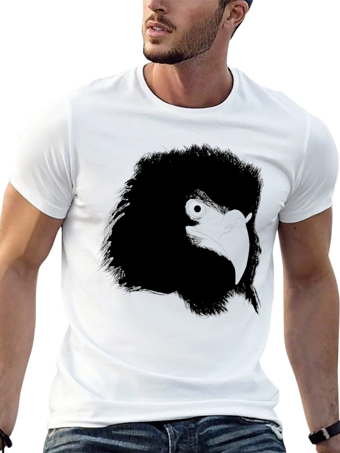 Black Bird Graphic Tee - Mens Stylish Casual Top