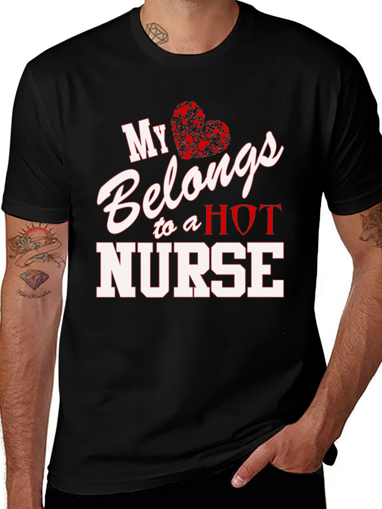 My Heart Belongs To A Hot Nurse T-Shirt