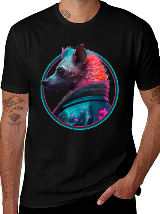 Neon Hyena T-Shirt - Cool Animal Design