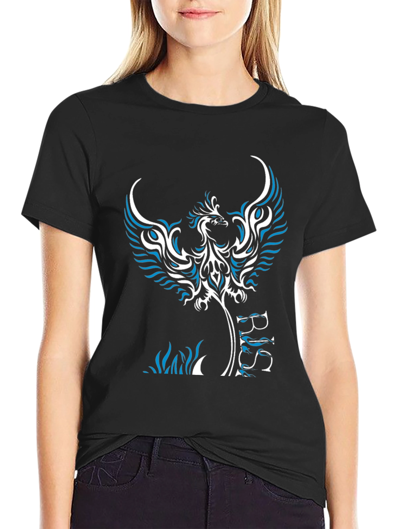 Phoenix Rise Graphic Tee - Black