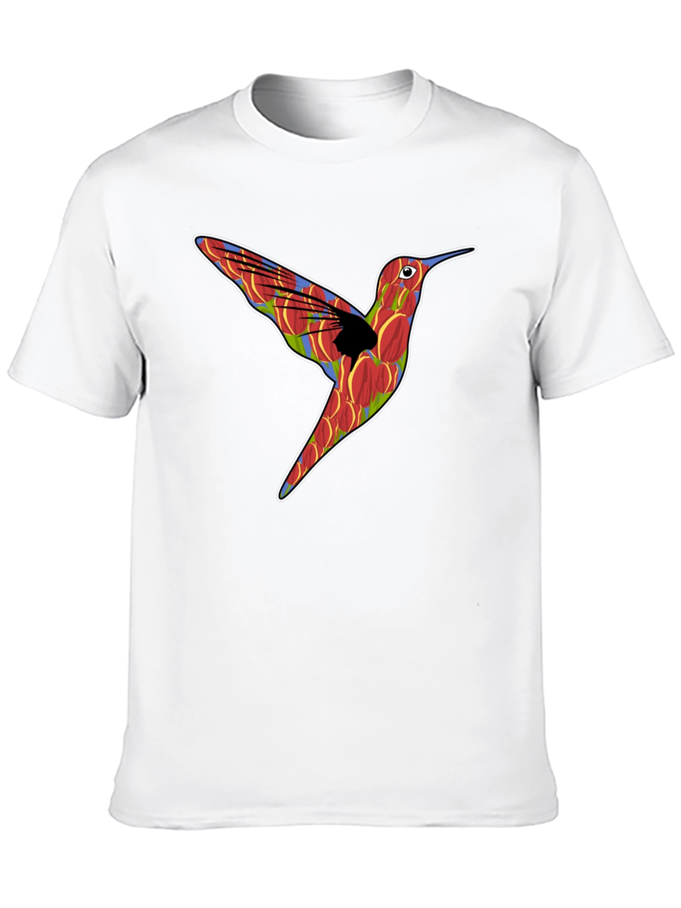 Hummingbird Graphic Print Mens Black T-Shirt
