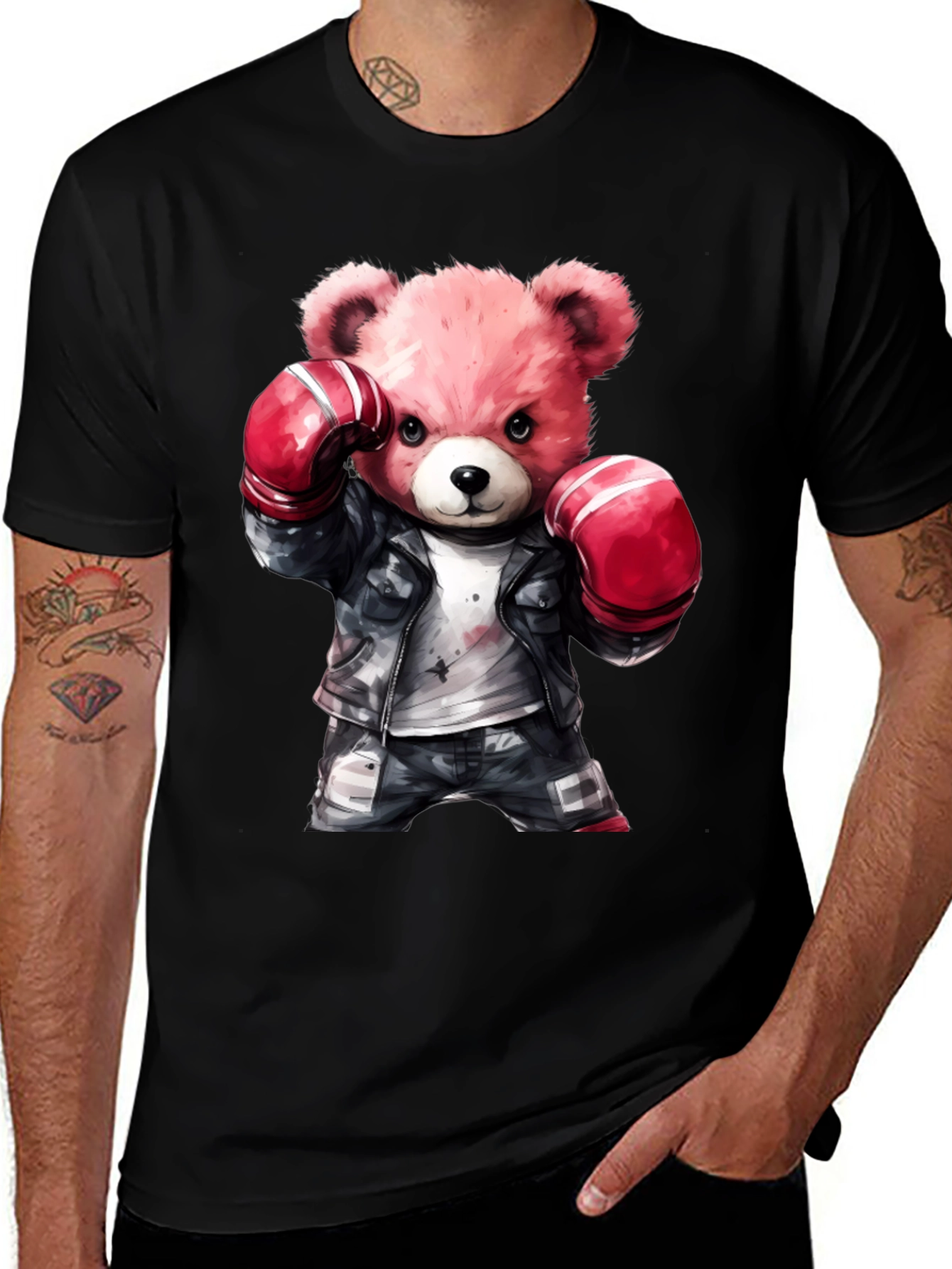 Boxing Bear Graphic Tee - Punchy Style