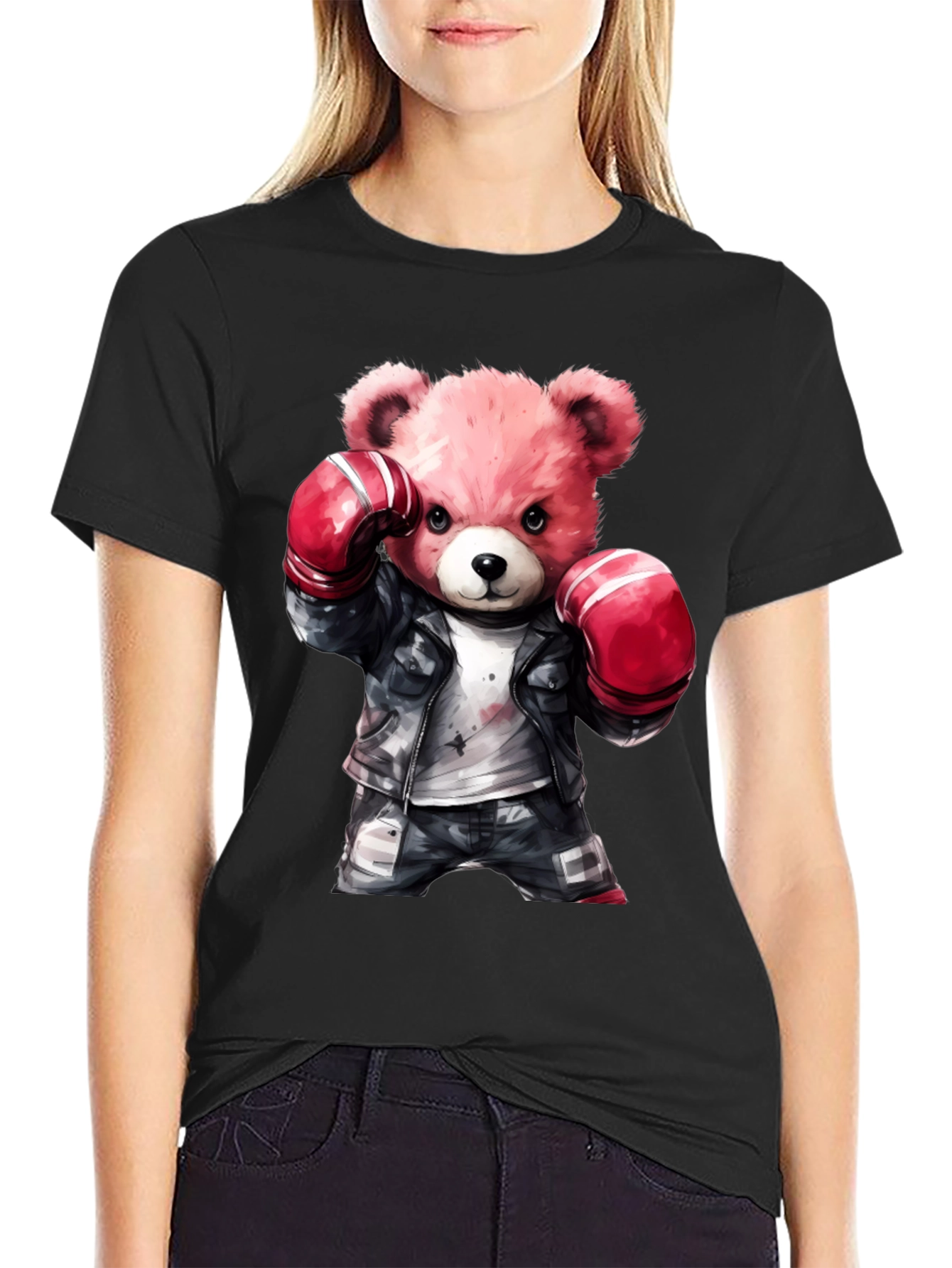 Boxing Bear Graphic Tee - Punchy Style