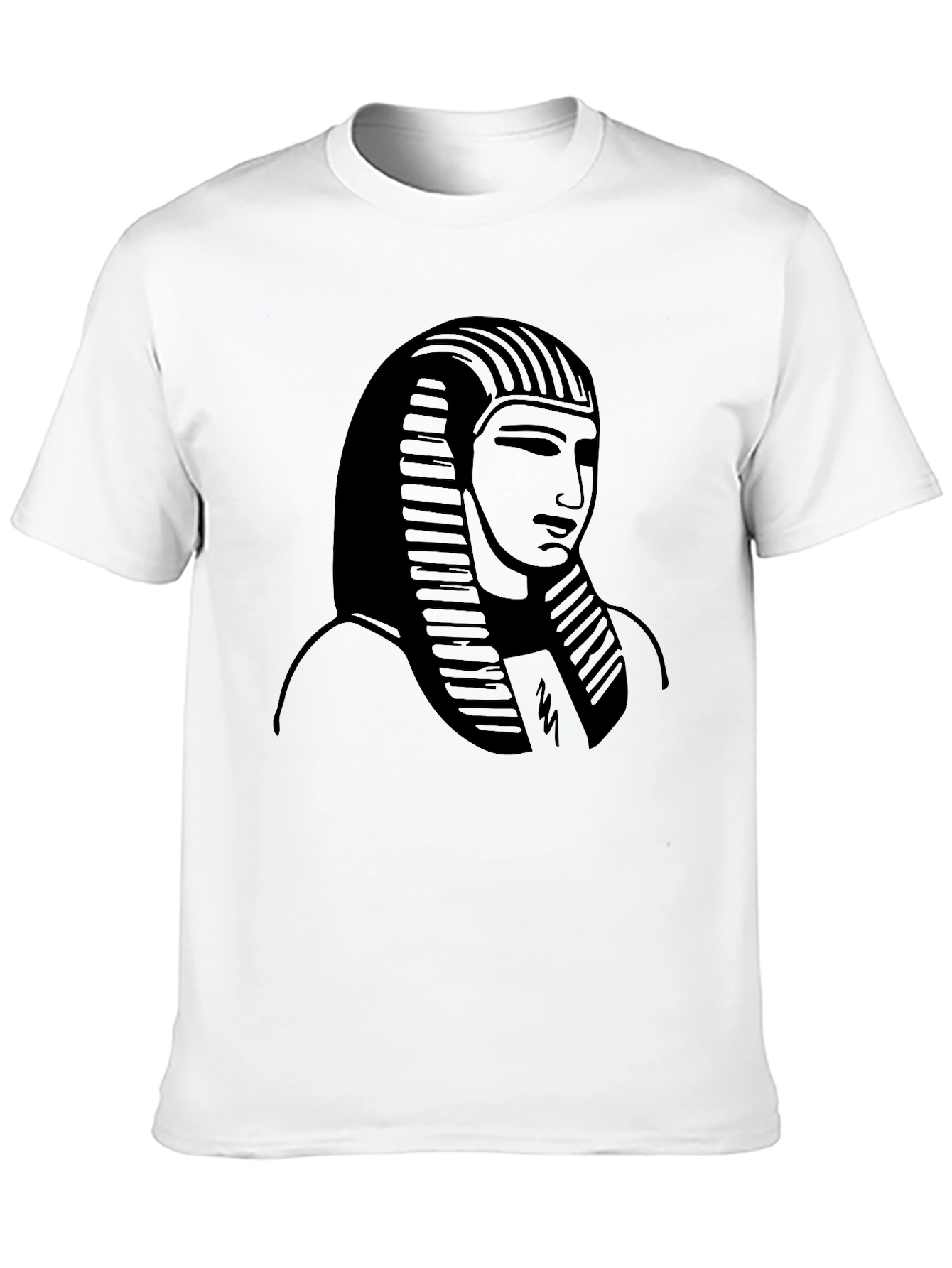 Egyptian Pharaoh Graphic Print Black T-Shirt
