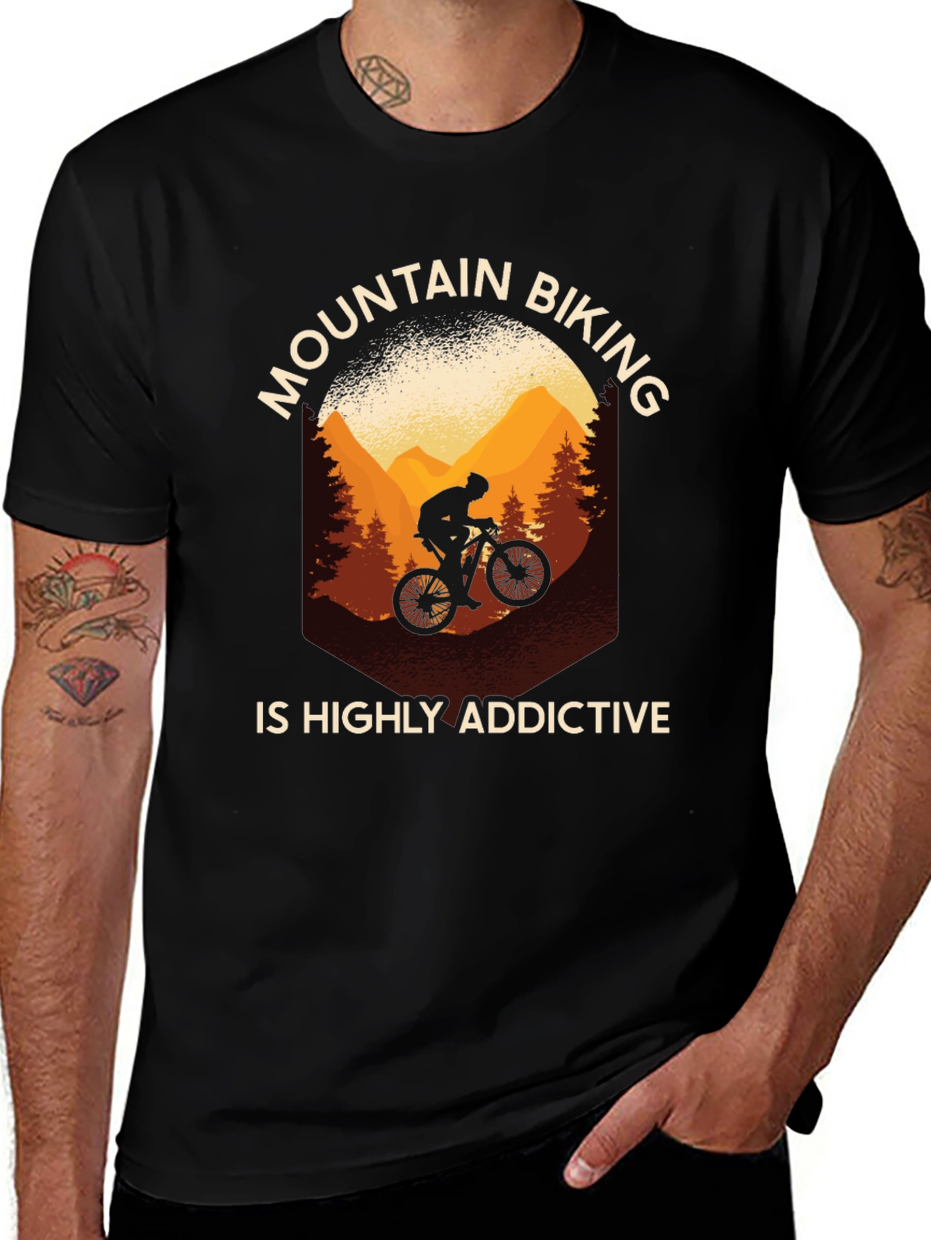 Mountain Biking Addictive Graphic Tee