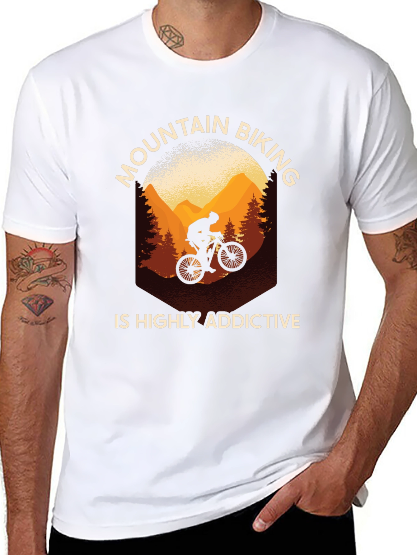 Mountain Biking Addictive Graphic Tee
