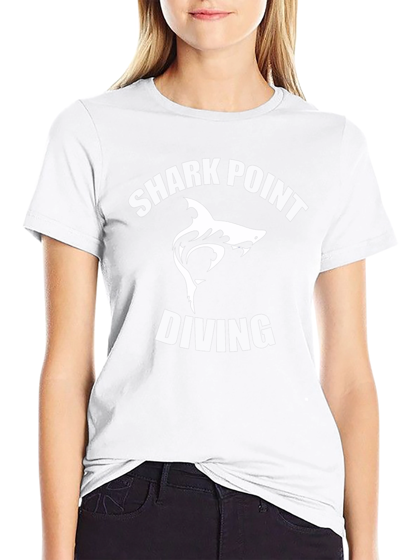 Shark Point Diving T-Shirt - Black Dive Tee