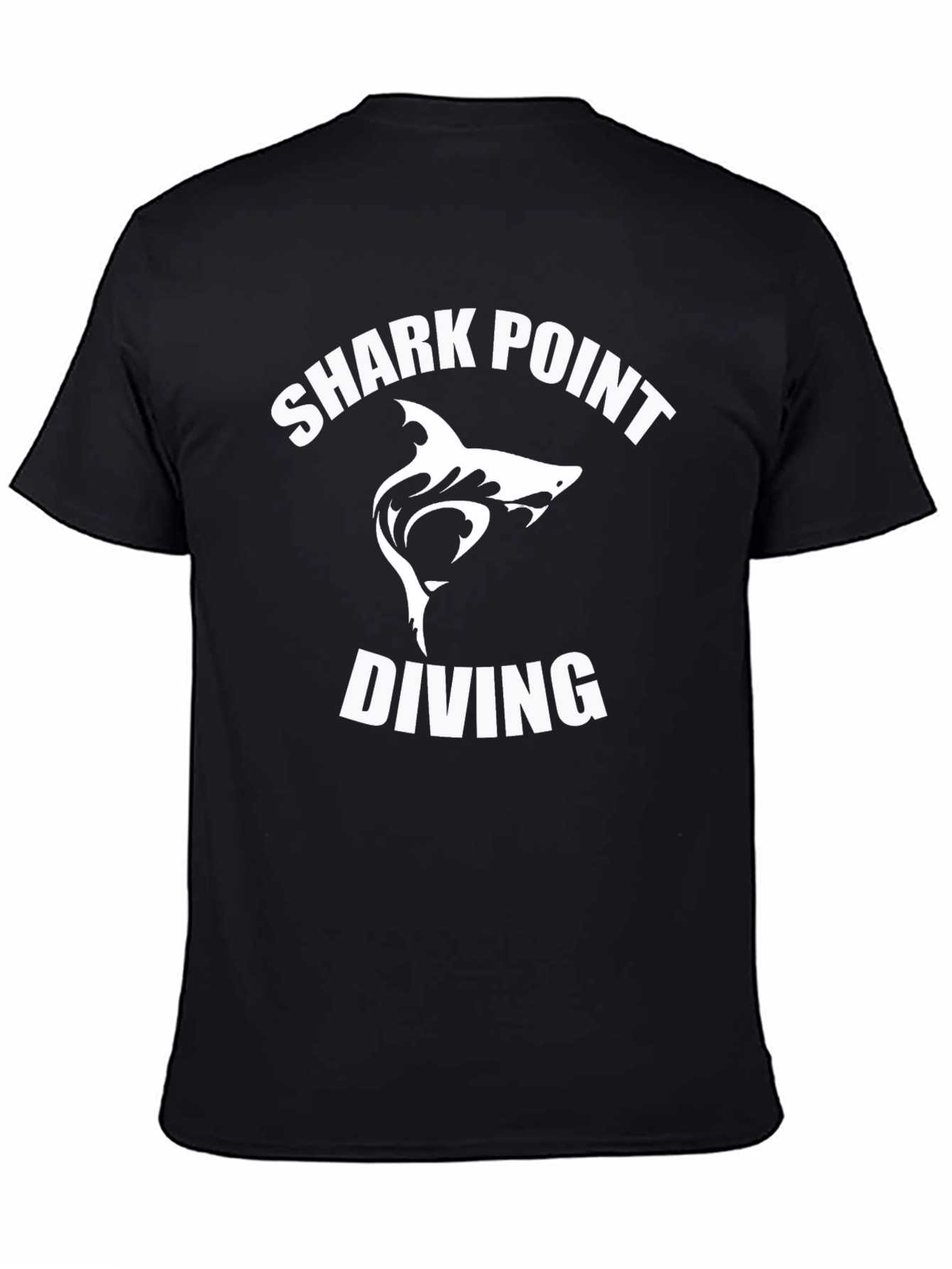 Shark Point Diving T-Shirt - Black Dive Tee