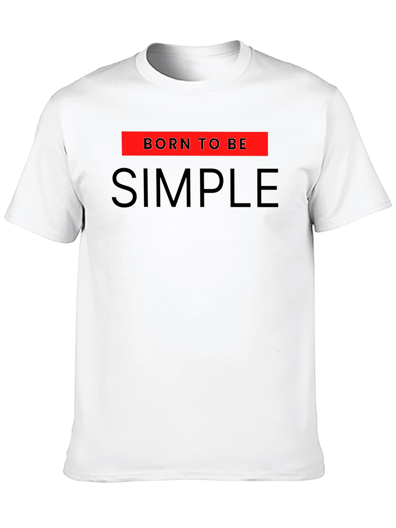Born to be Simple Black Graphic Tee