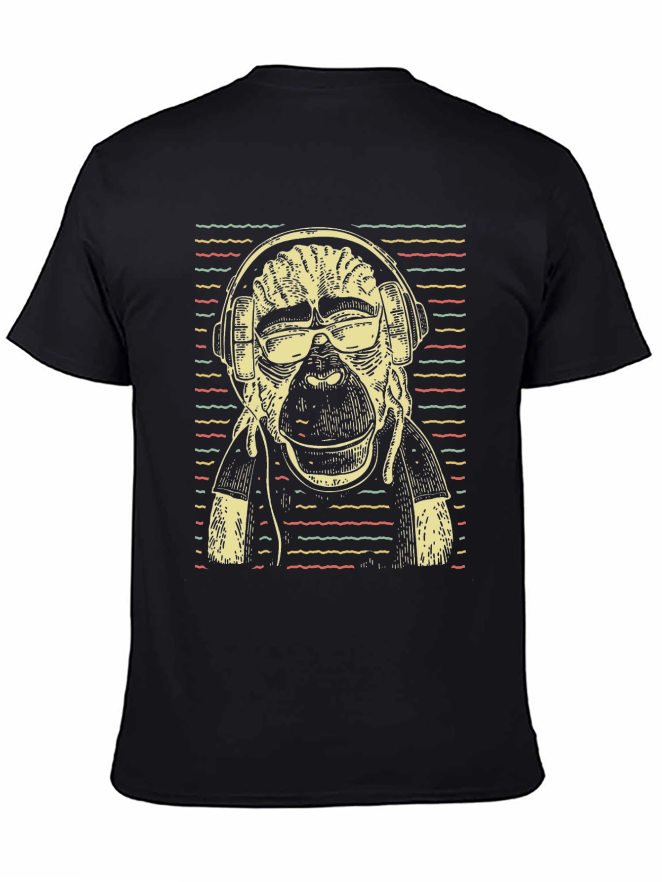 Cool Ape DJ Graphic T-Shirt - Black Cotton Tee