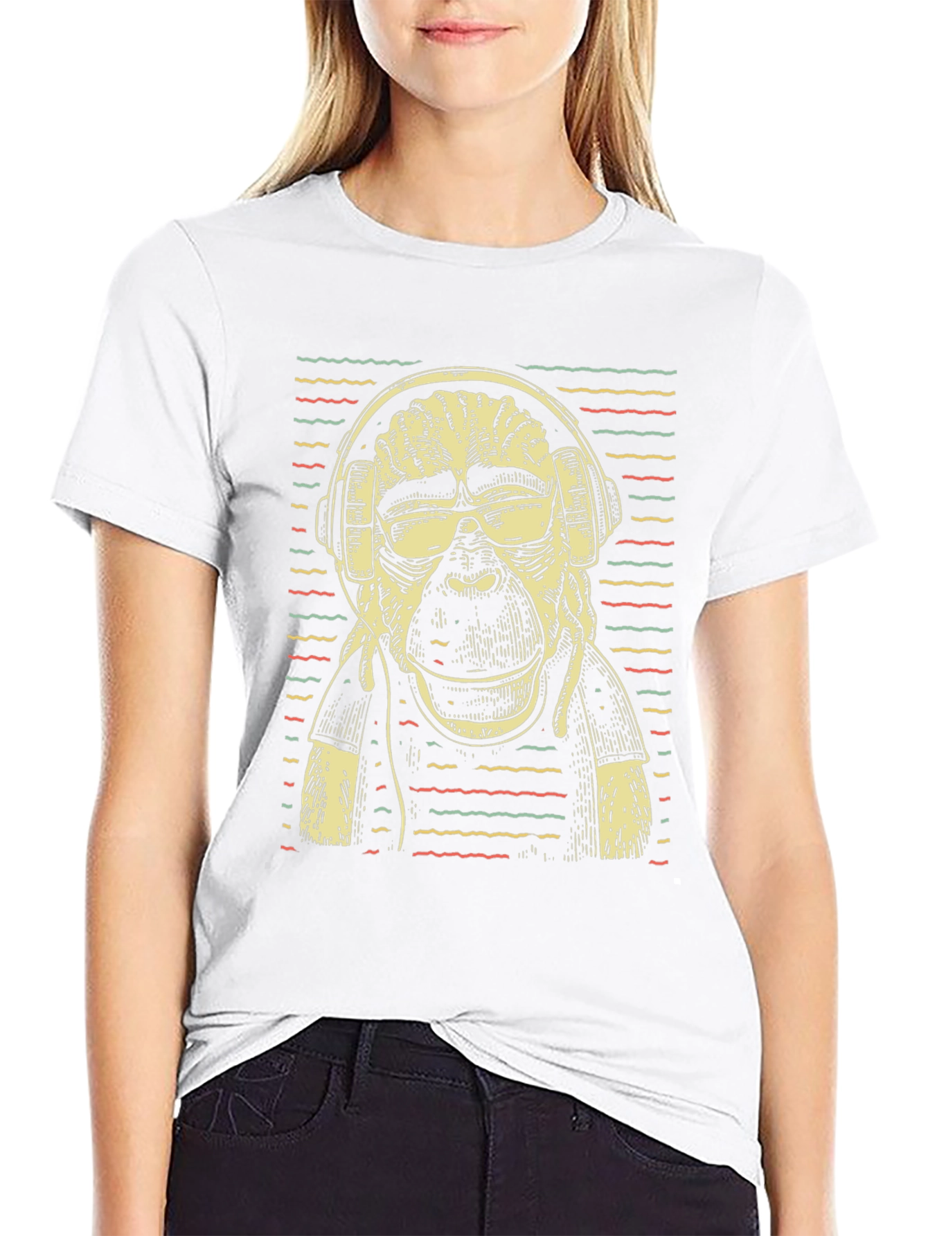 Cool Ape DJ Graphic T-Shirt - Black Cotton Tee