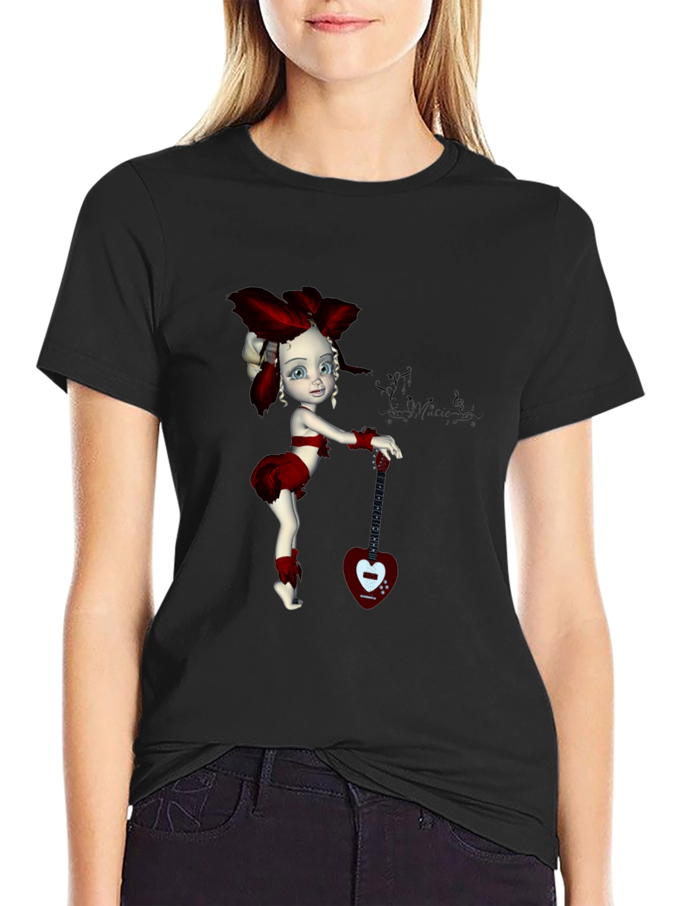 Whimsical Pixie Guitar T-Shirt
