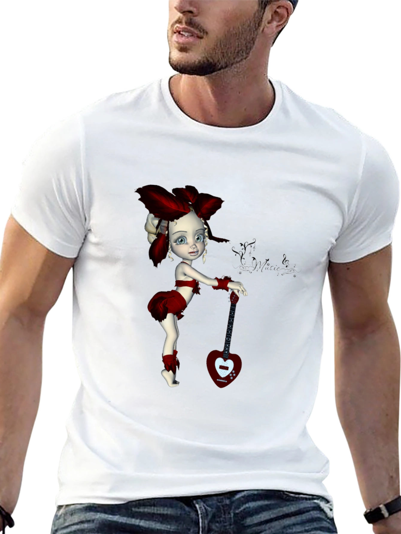 Whimsical Pixie Guitar T-Shirt