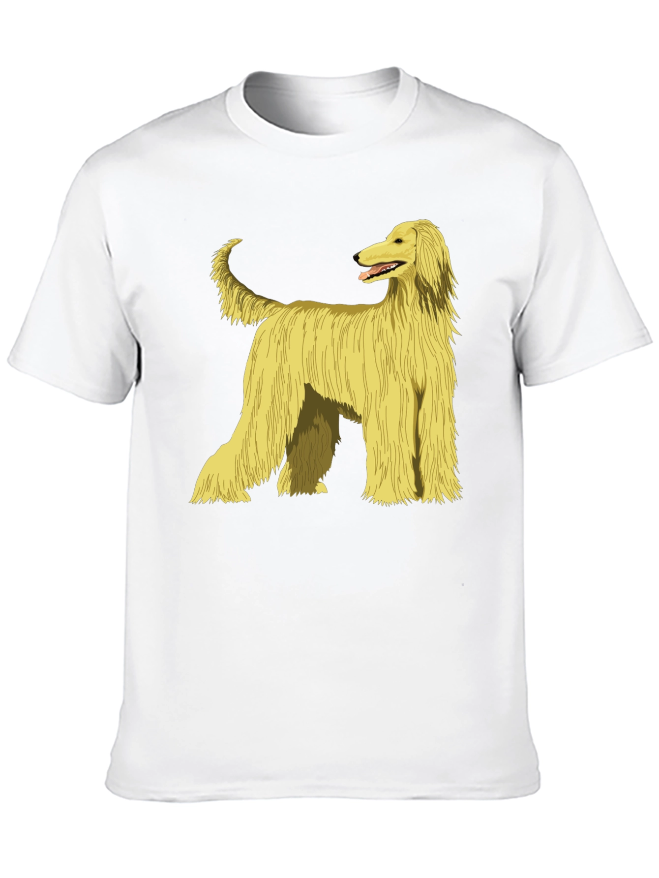 Afghan Hound Dog Graphic Print T-Shirt