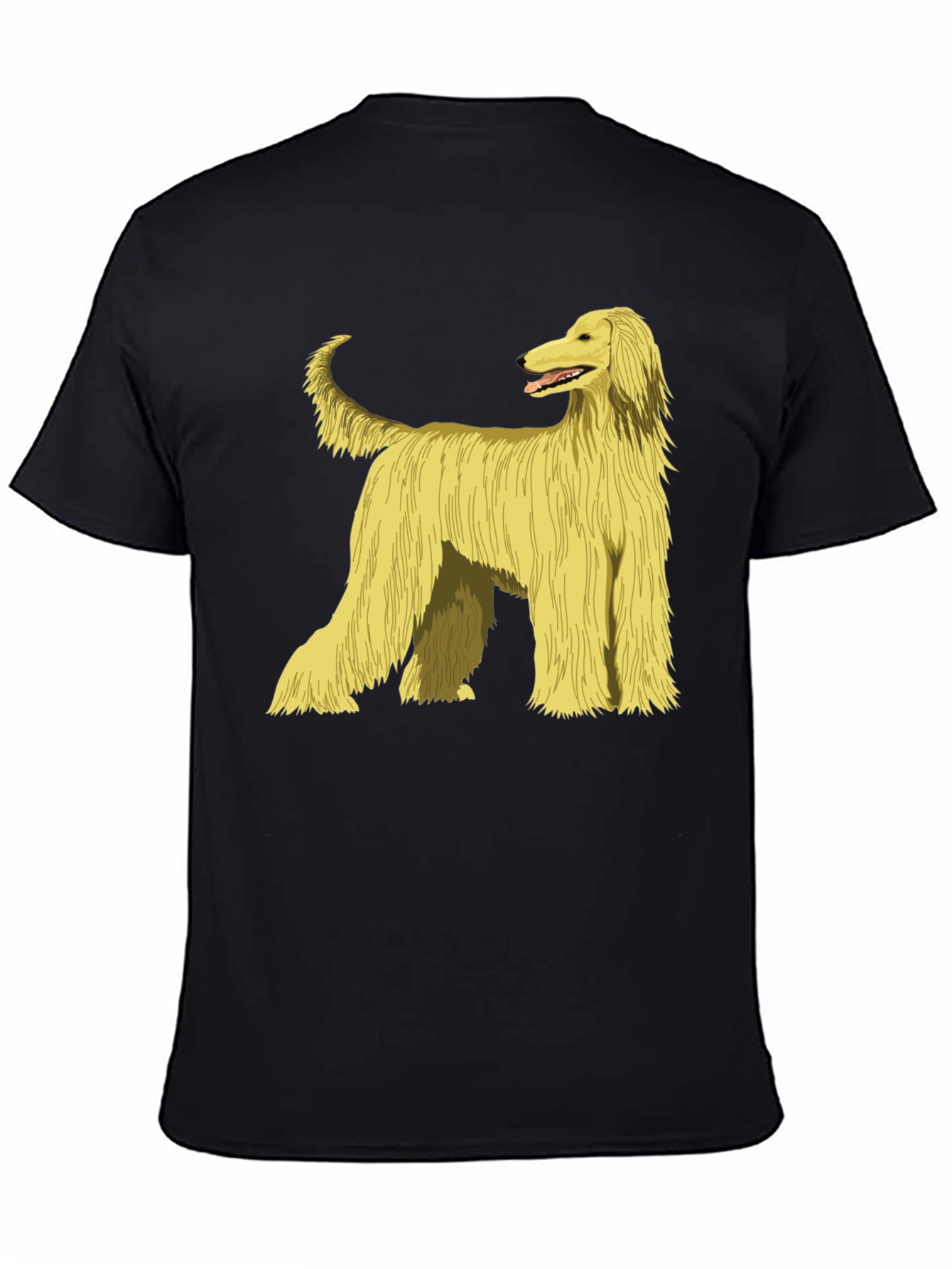 Afghan Hound Dog Graphic Print T-Shirt