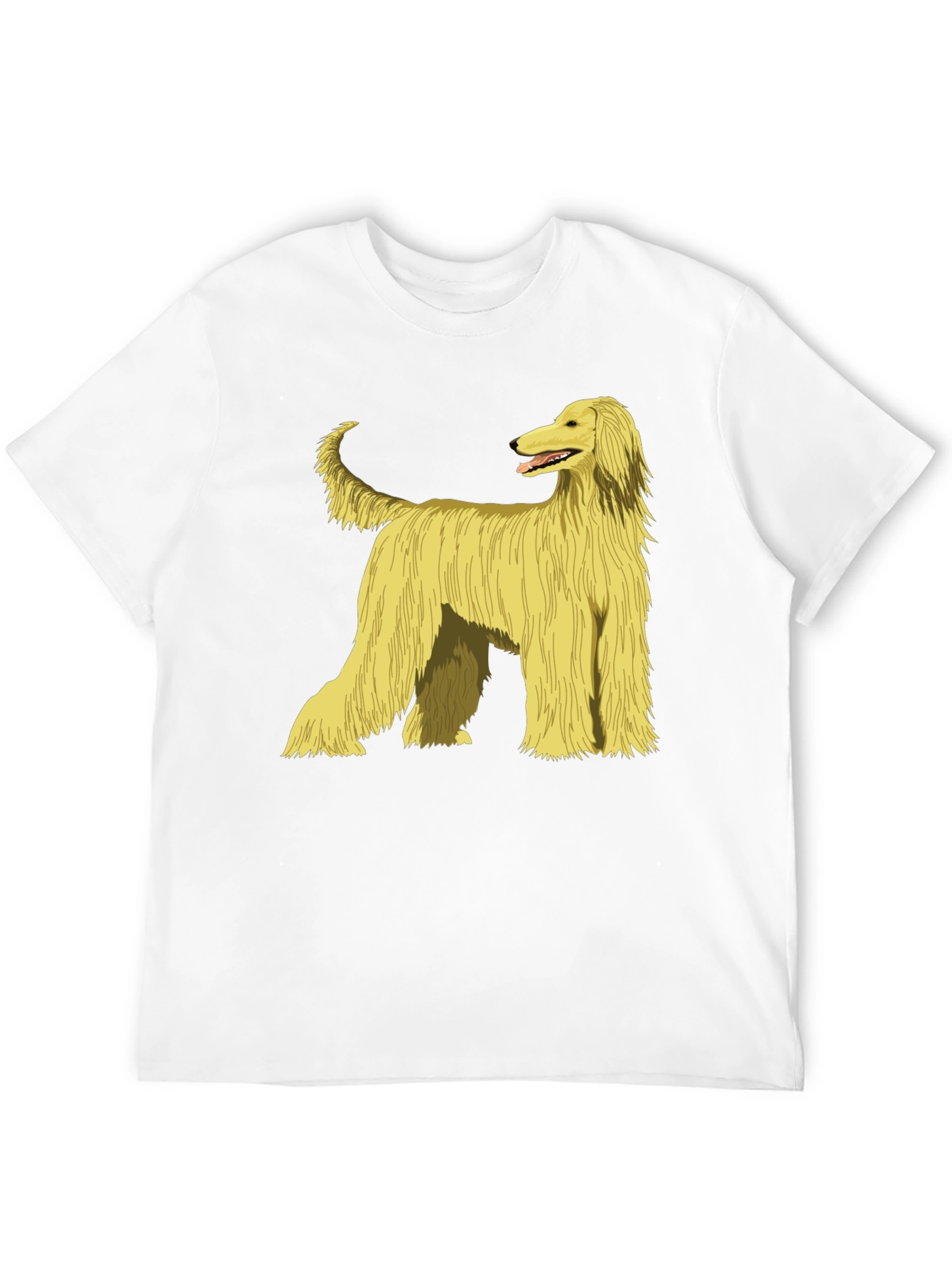 Afghan Hound Dog Graphic Print T-Shirt