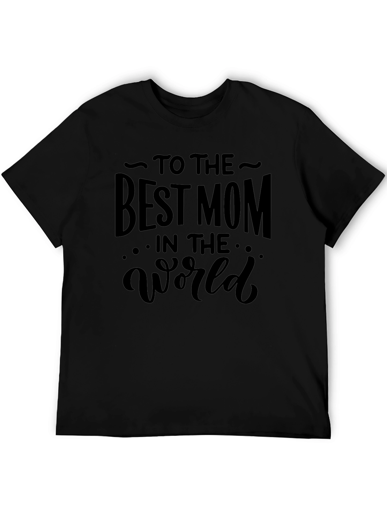 Best Mom in the World Black Graphic Tee