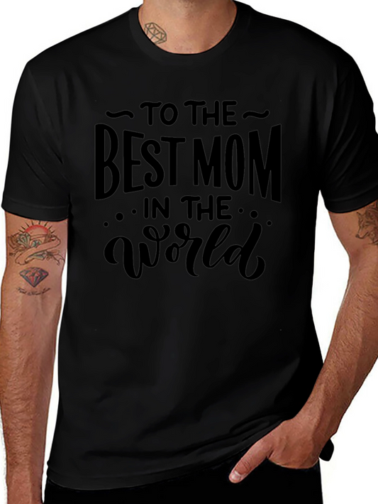 Best Mom in the World Black Graphic Tee