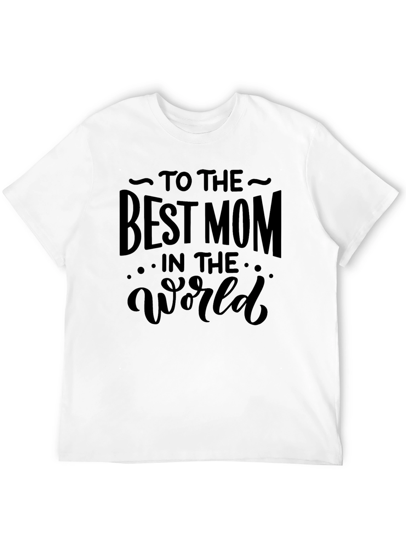Best Mom in the World Black Graphic Tee
