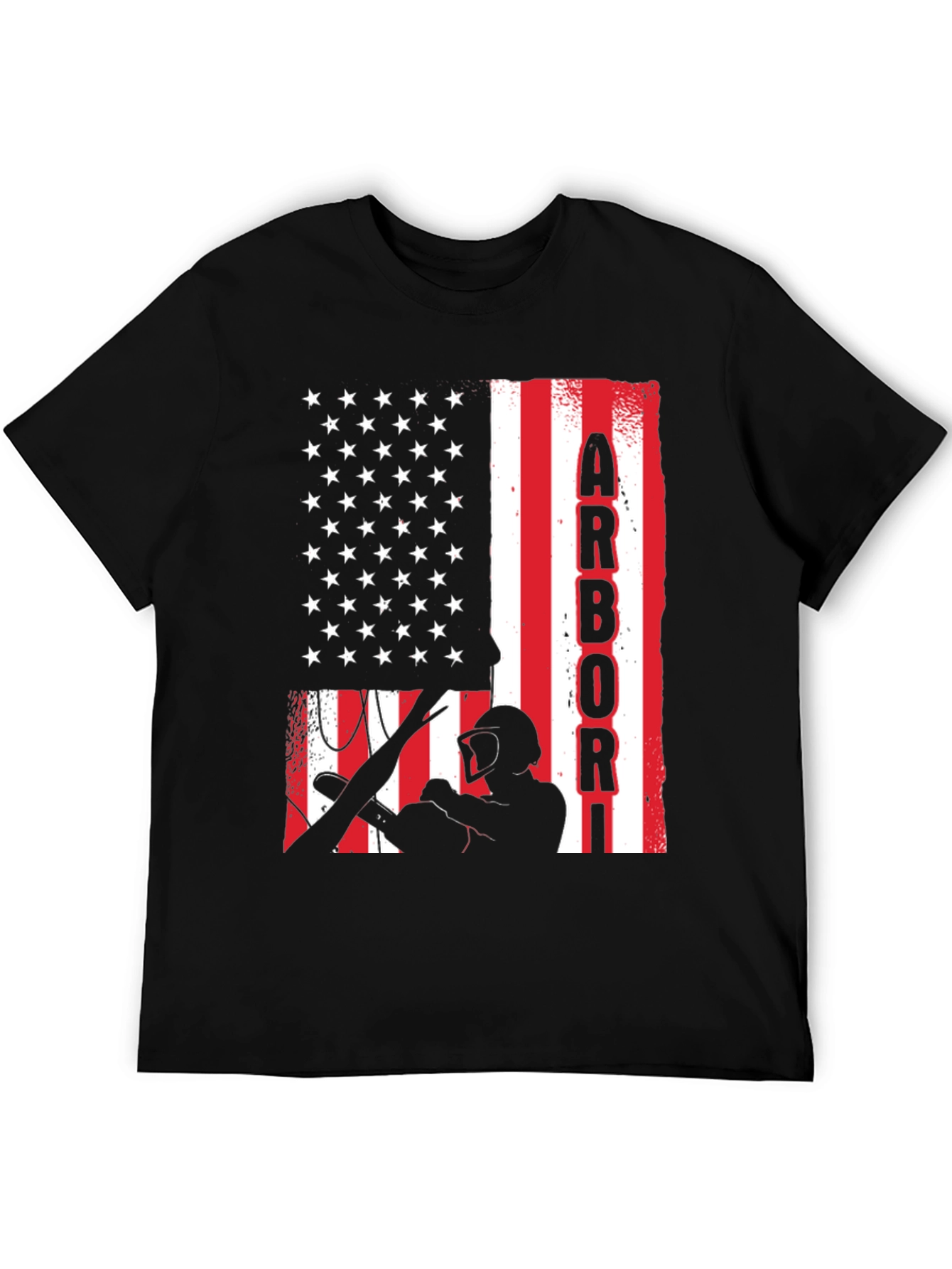 Arbori Flag Graphic Tee - Black Cotton Blend