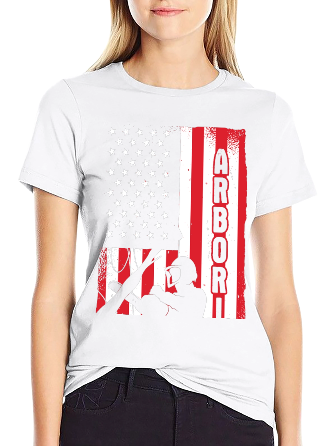 Arbori Flag Graphic Tee - Black Cotton Blend