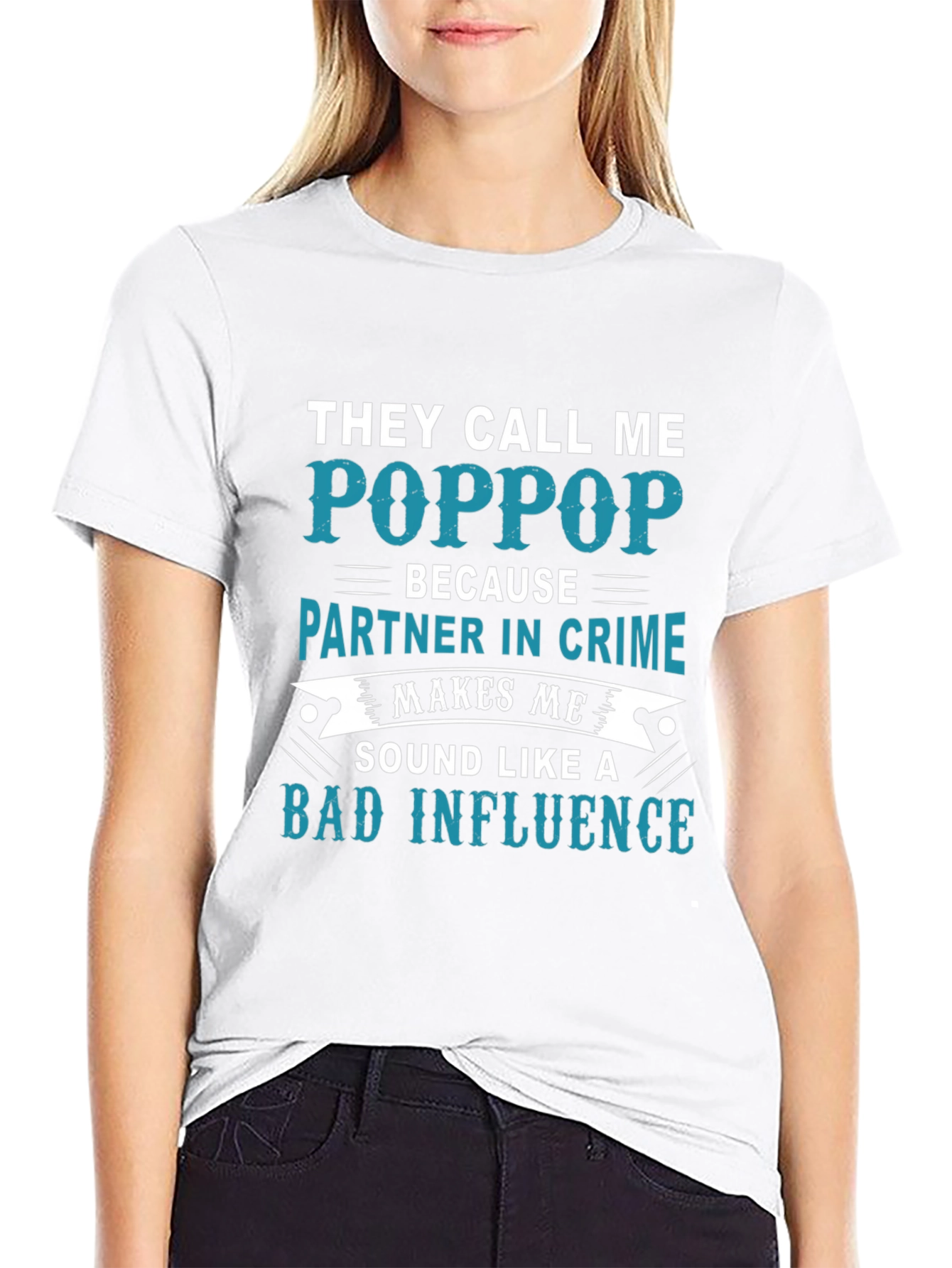 PopPop Partner in Crime T-Shirt - Funny Grandfather Tee