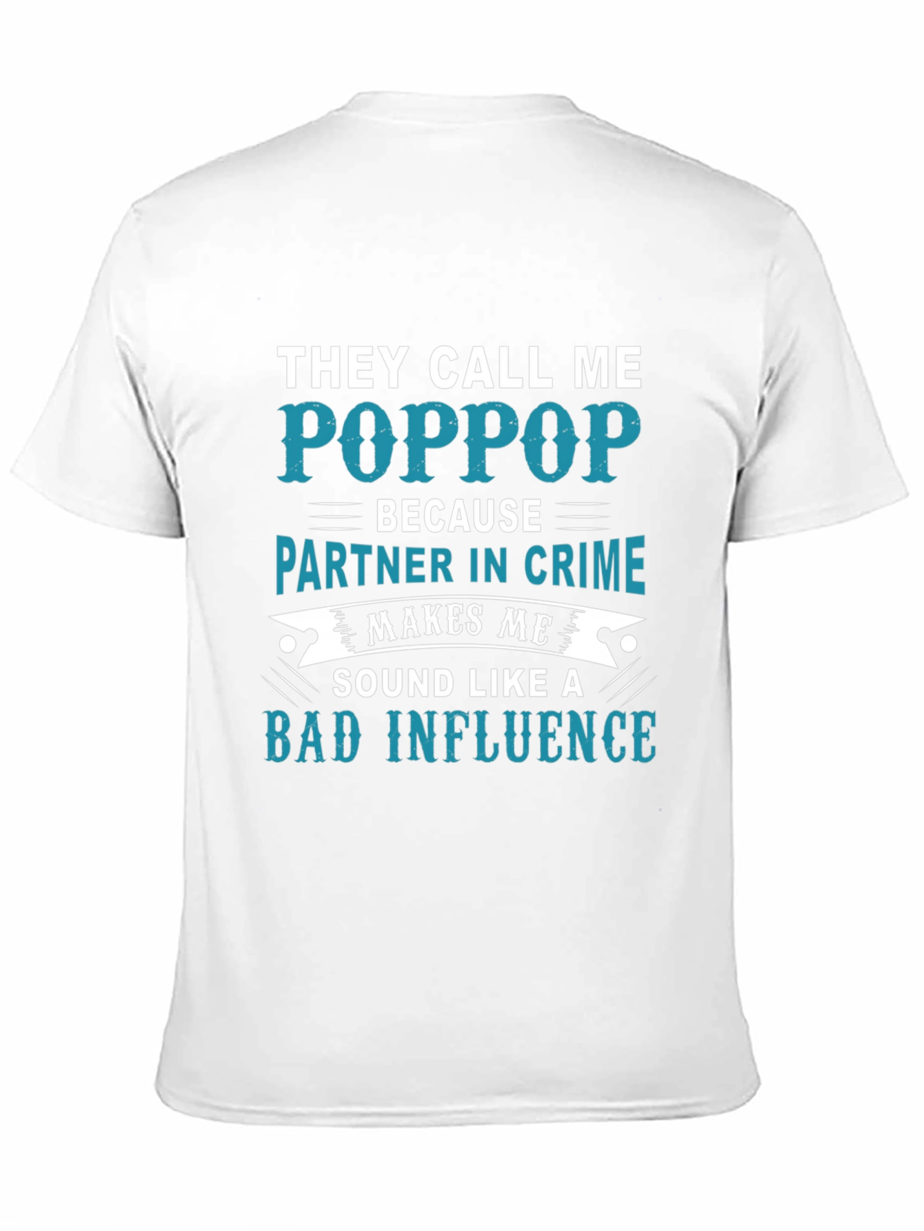 PopPop Partner in Crime T-Shirt - Funny Grandfather Tee