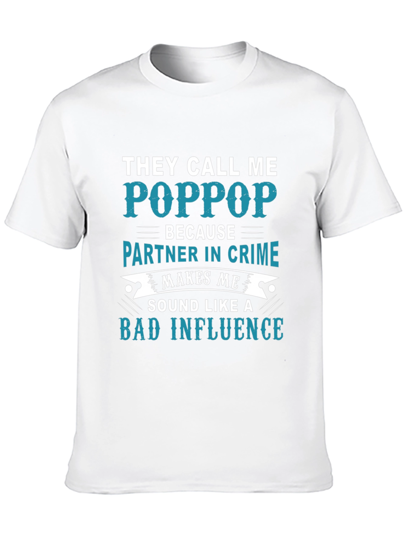 PopPop Partner in Crime T-Shirt - Funny Grandfather Tee