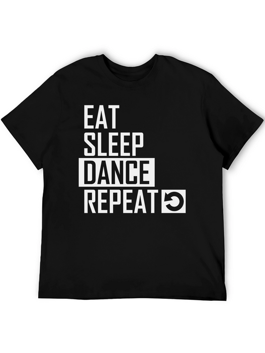 Eat Sleep Dance Repeat Black Graphic Tee