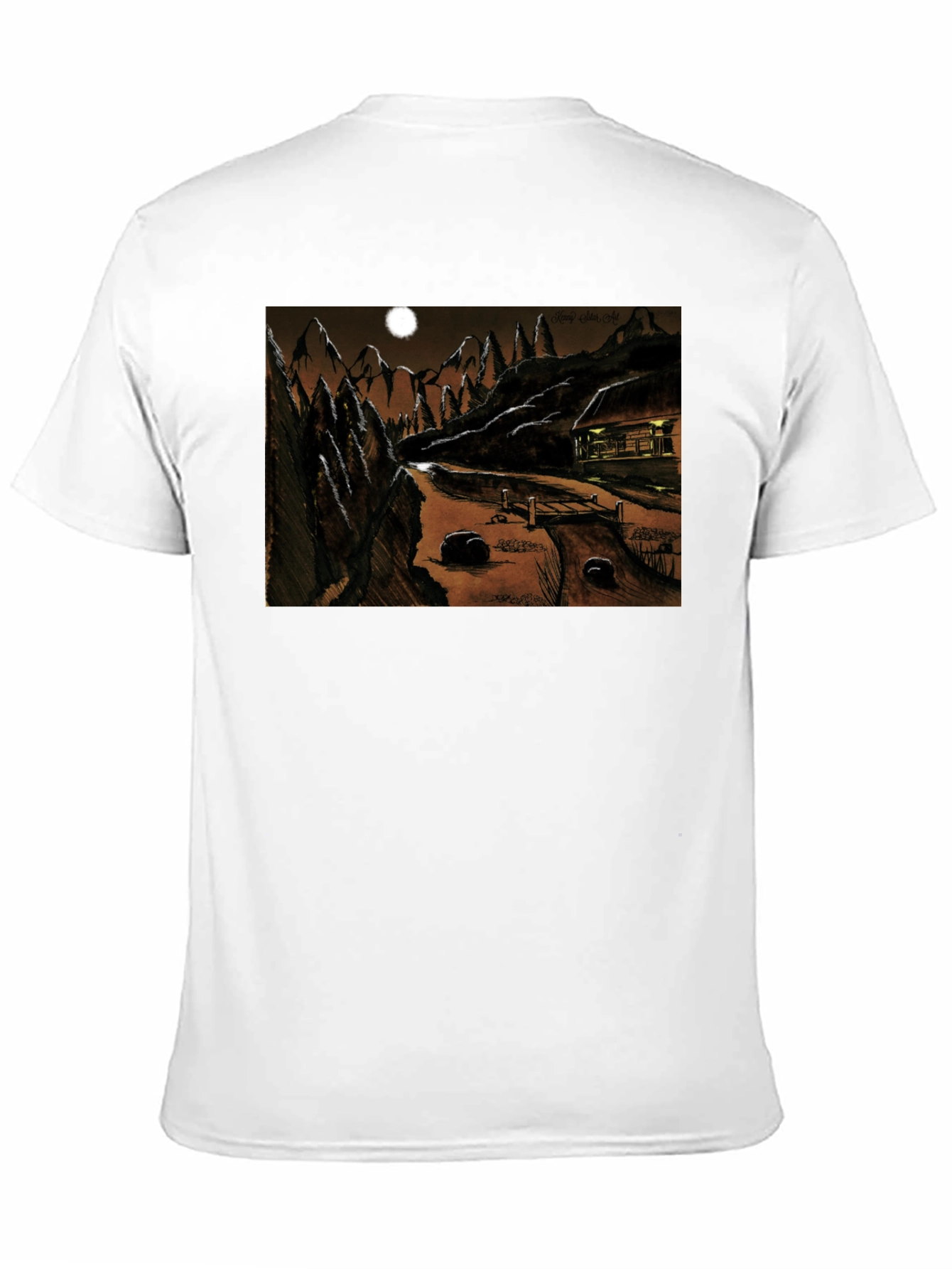 Eerie Night Cabin T-Shirt