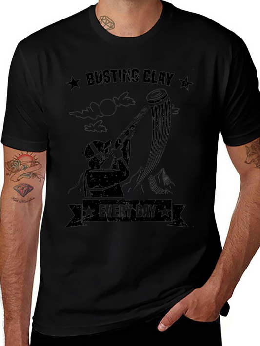 Busting Clay Every Day Graphic Tee - Black