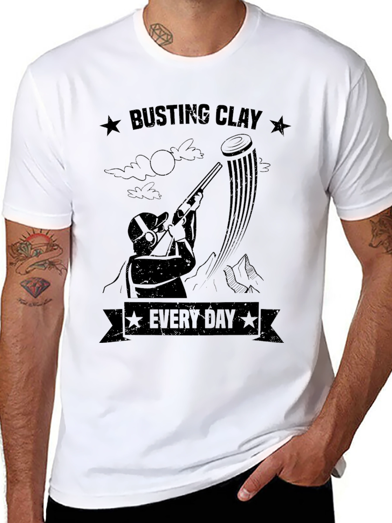 Busting Clay Every Day Graphic Tee - Black