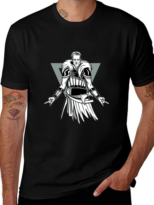 Viking Warrior Graphic Black T-Shirt