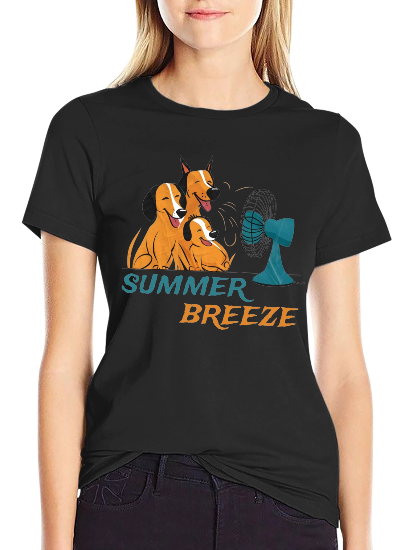 Summer Breeze Dog Graphic T-Shirt