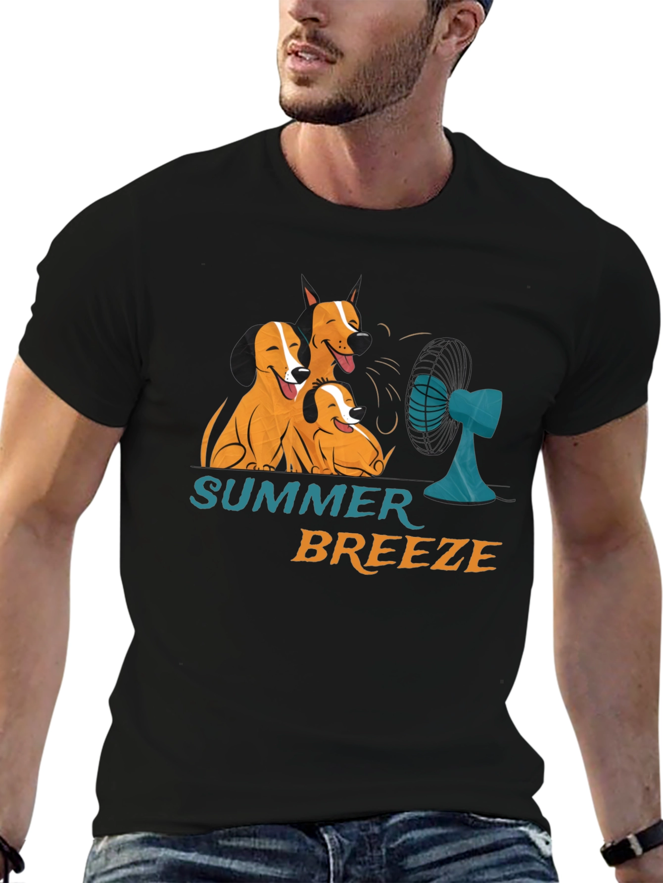 Summer Breeze Dog Graphic T-Shirt