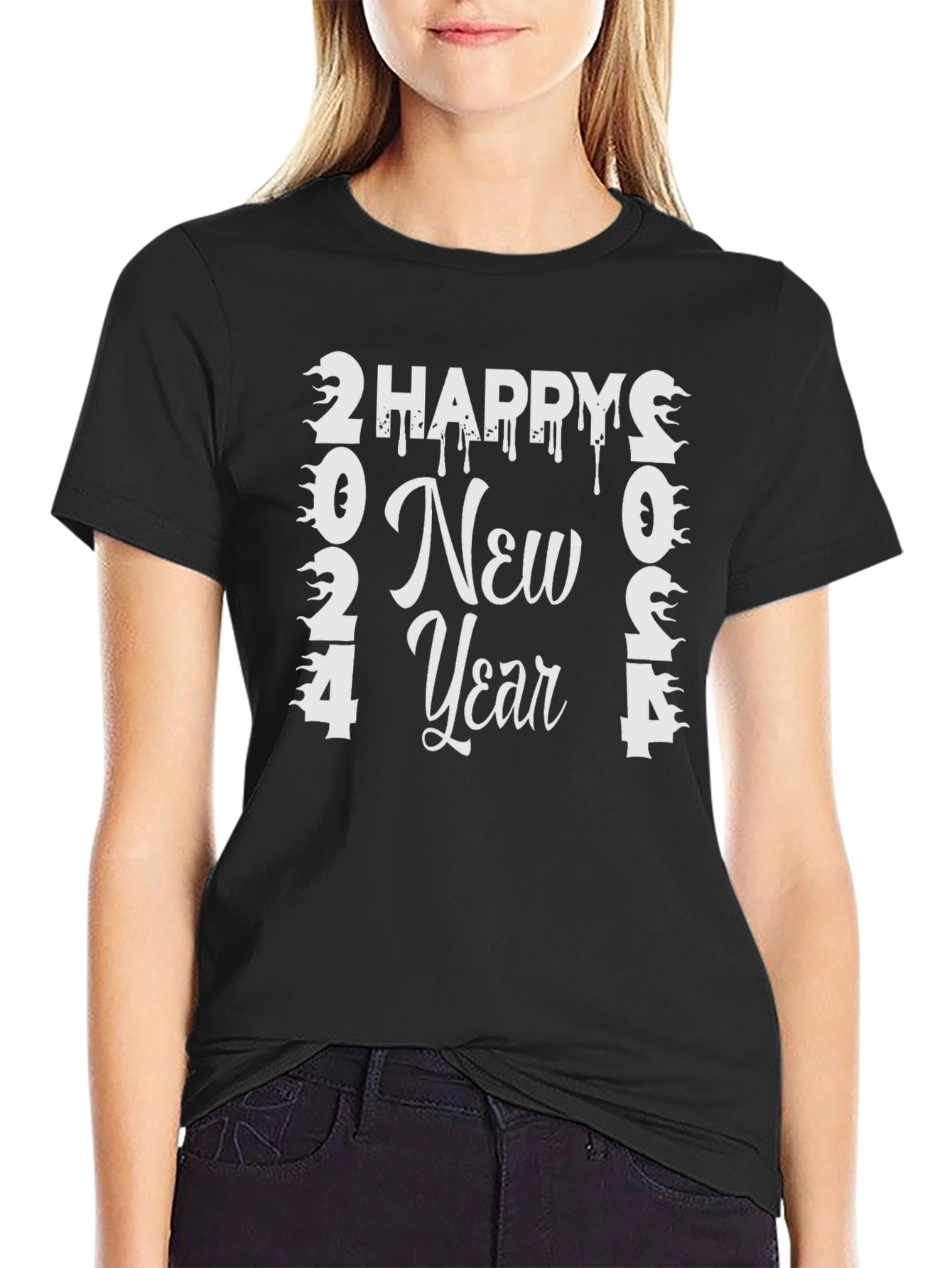 Happy New Year 2024 T-Shirt - Festive Holiday Tee