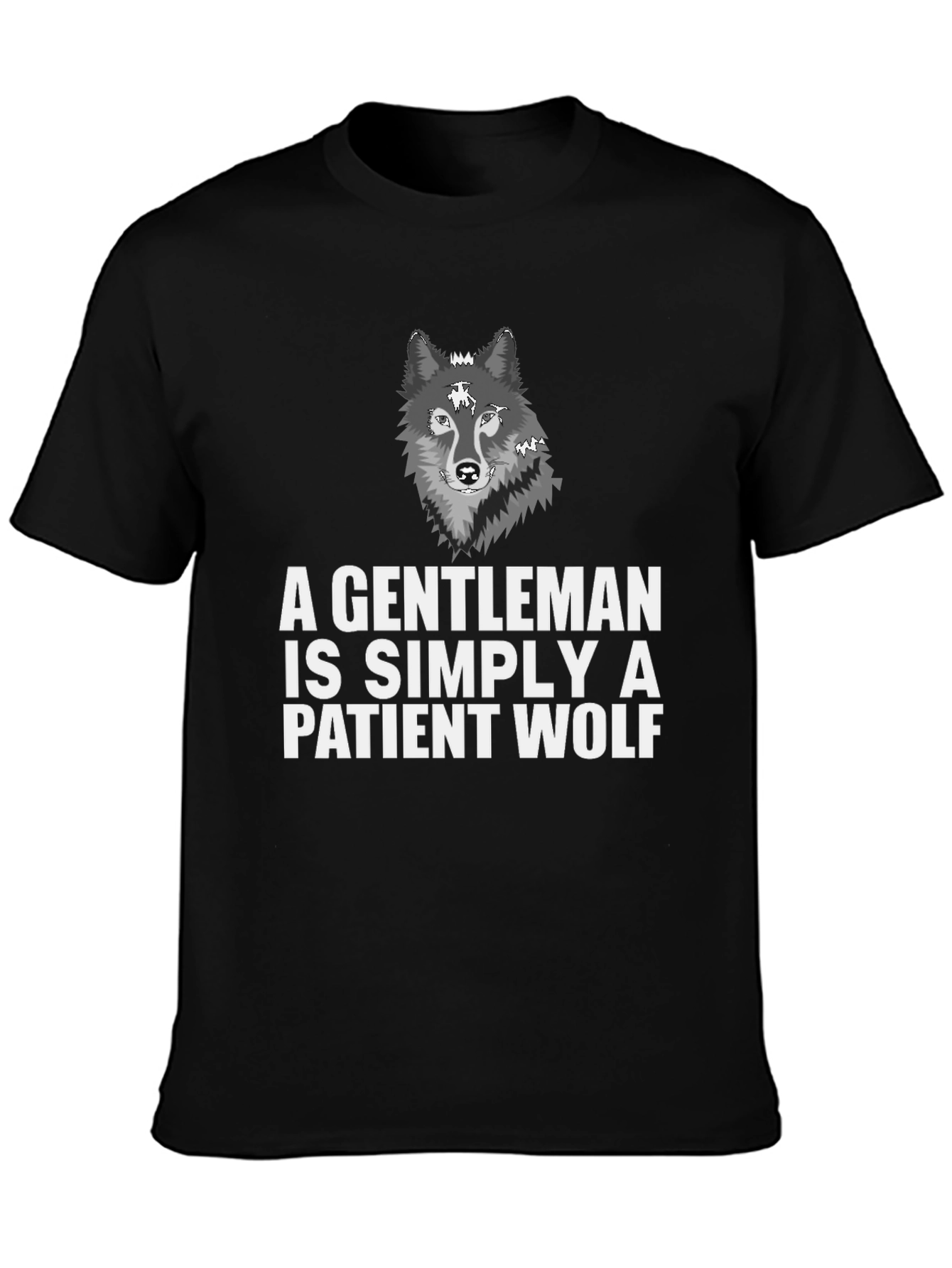 Gentleman Wolf Graphic Tee - Patient Wolf T-Shirt
