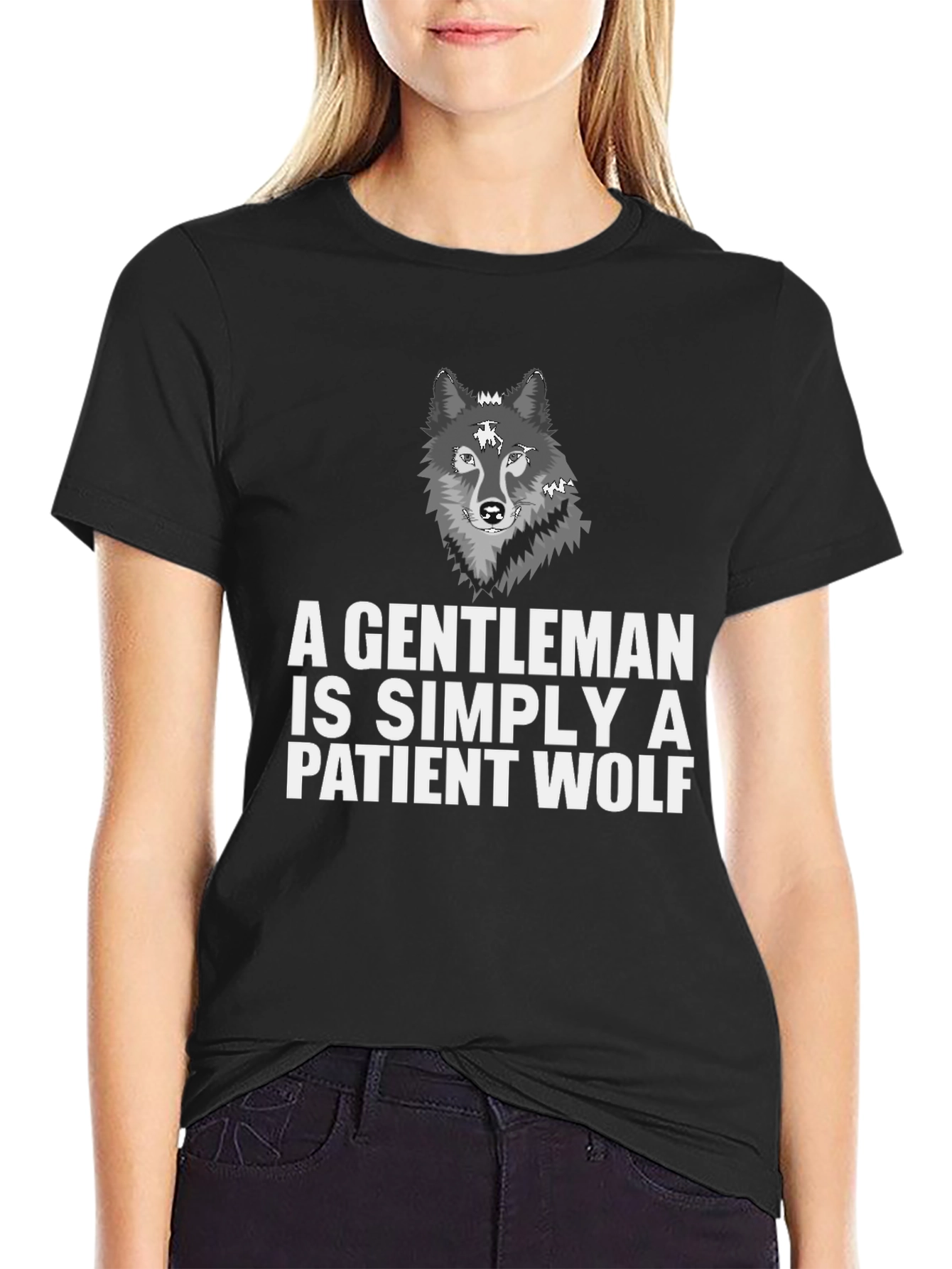 Gentleman Wolf Graphic Tee - Patient Wolf T-Shirt