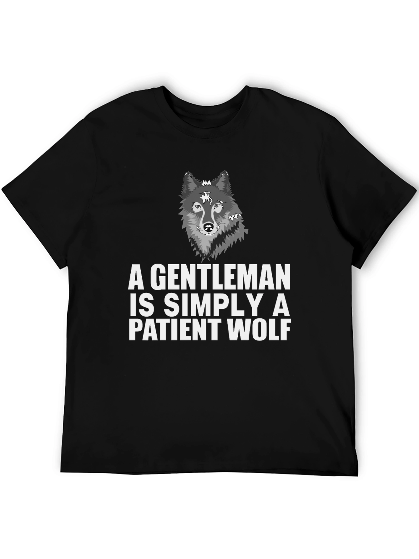 Gentleman Wolf Graphic Tee - Patient Wolf T-Shirt