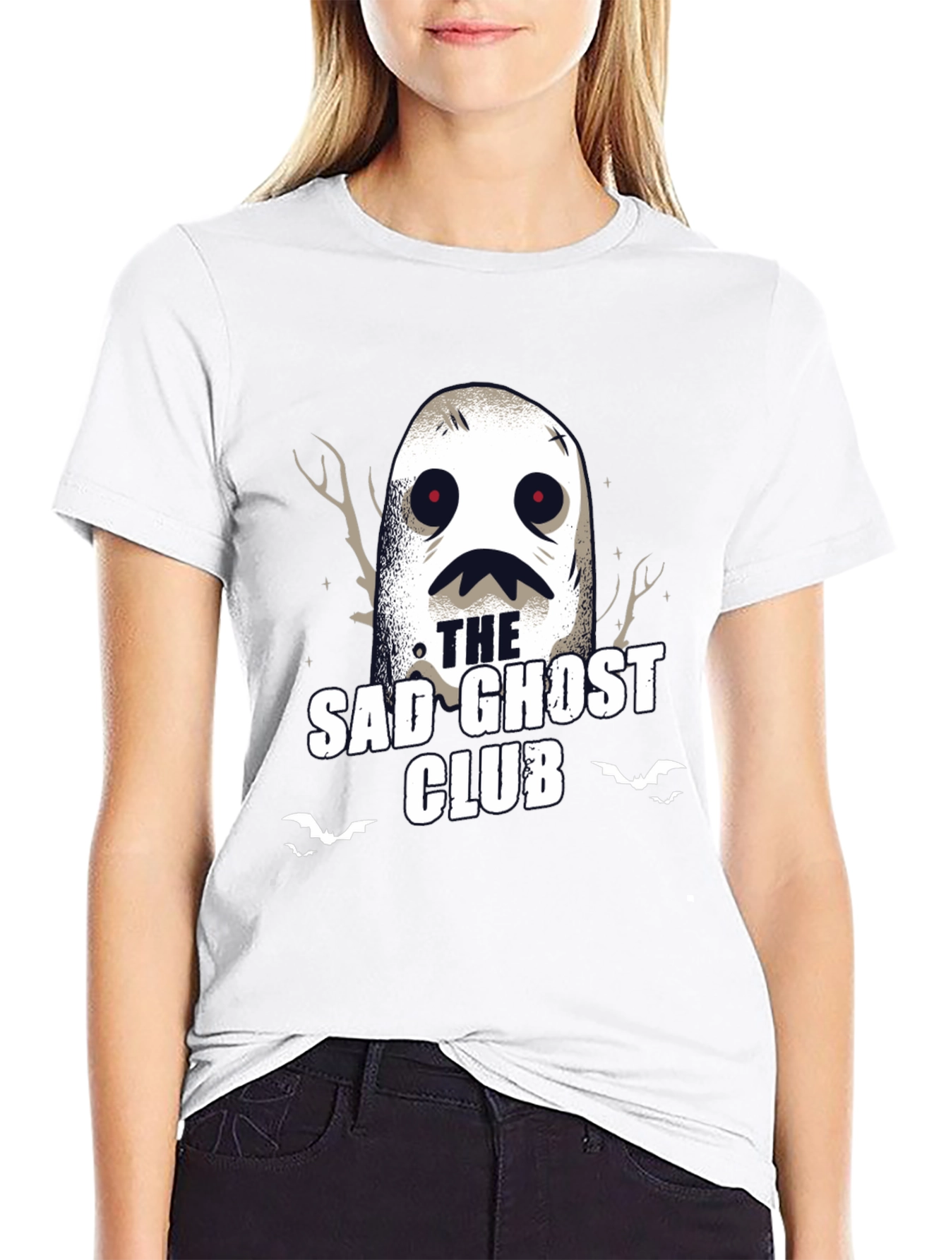 Sad Ghost Club Graphic Tee - Stylish Spooky T-Shirt
