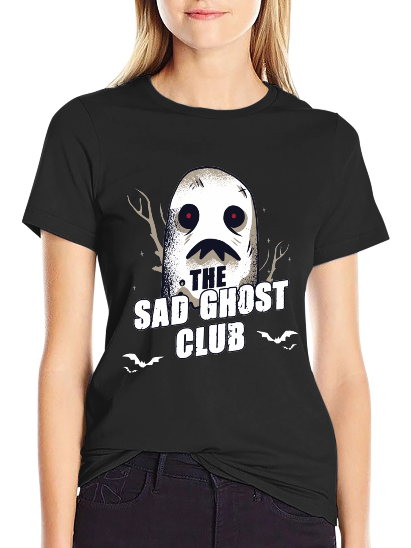 Sad Ghost Club Graphic Tee - Stylish Spooky T-Shirt