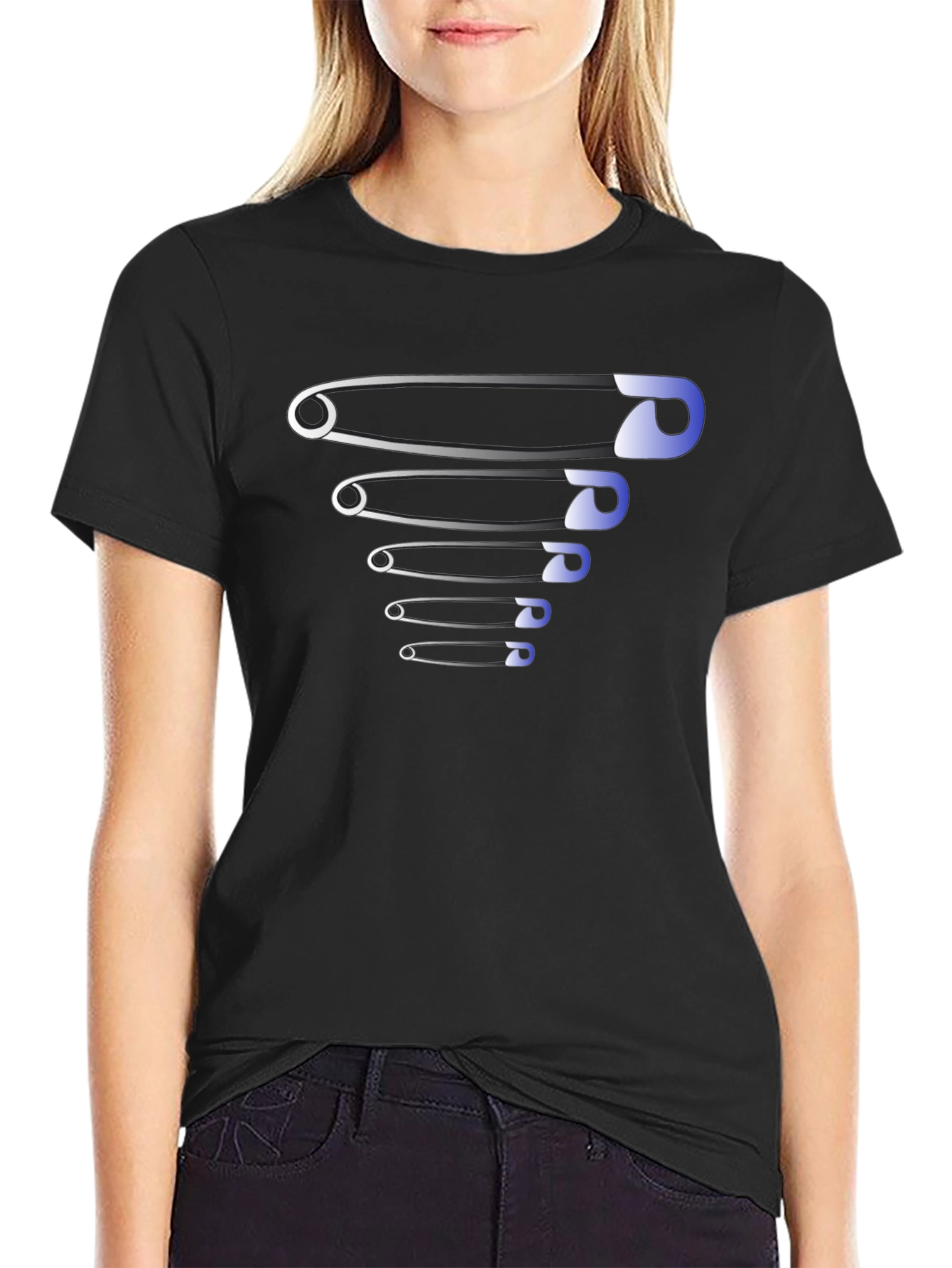Safety Pins Graphic Tee - Stylish Design