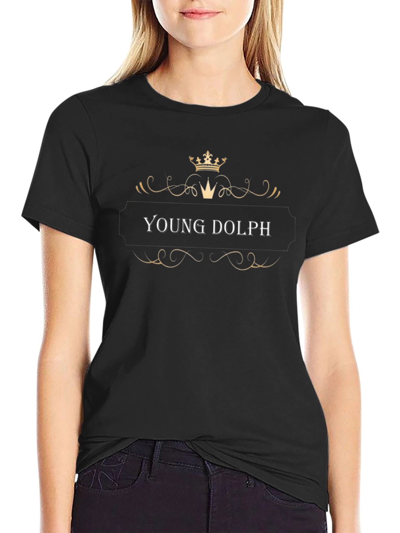 Young Dolph Crown Graphic Black T-Shirt
