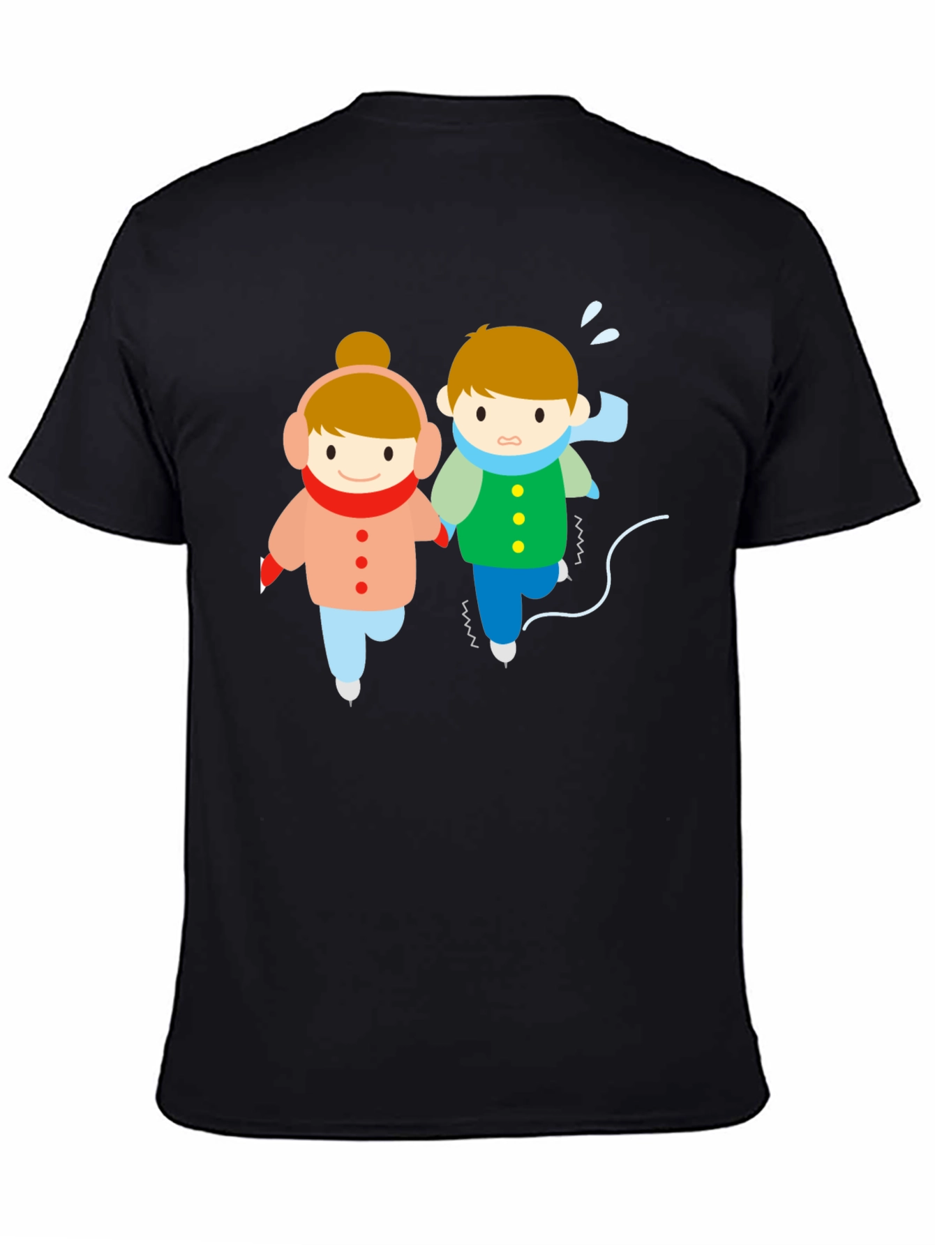 Cute Cartoon Ice Skating T-Shirt