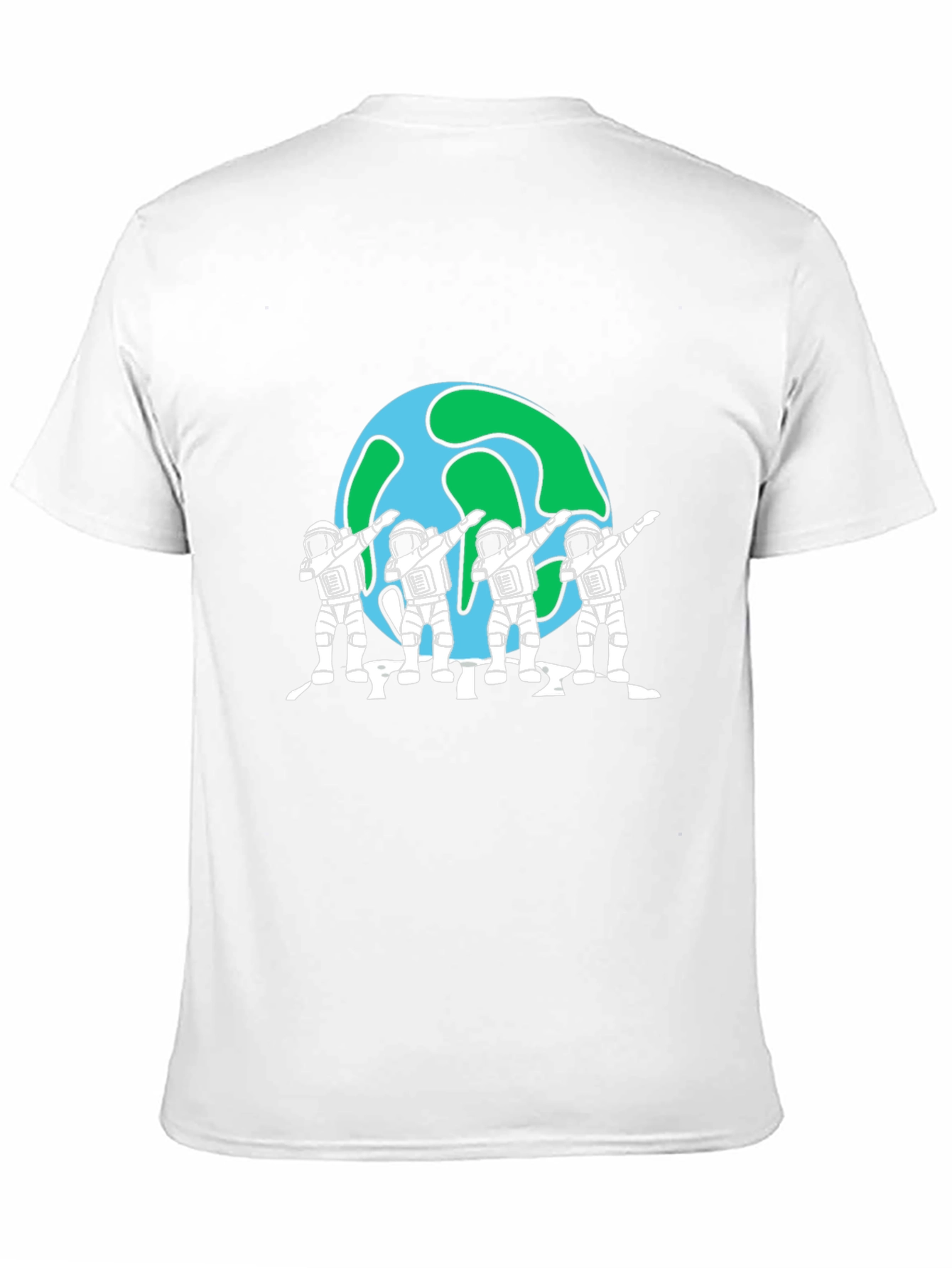 Astronaut Dab Earth Graphic T-Shirt